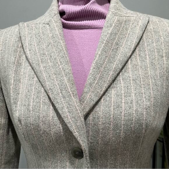 NEW Body by Victoria Wool Pinstripe Tailored Structured Hourglass Blazer Jacket - Picture 9 of 16